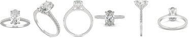 Charles & Colvard Moissanite Oval Engagement Ring (2-1/2 ct. t.w. DEW) in 14k White Gold or 14k Yellow Gold